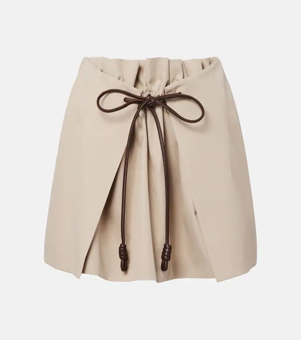 Loewe Loewe Cotton And Silk Gabardine Miniskirt 