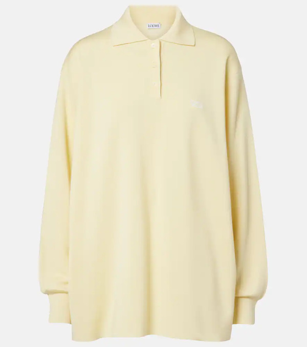  Loewe Loewe Double L Cashmere And Silk-blend Polo Sweater 