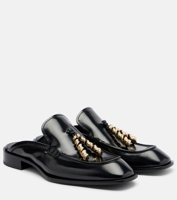  Loewe Loewe Embellished Leather Mules 