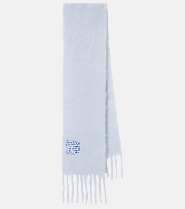  Loewe Loewe Embroidered Mohair And Wool-blend Scarf 