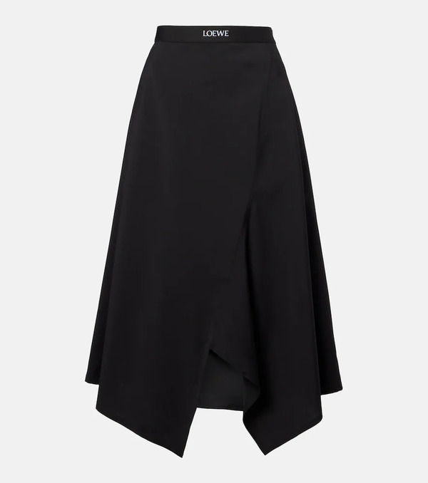  Loewe Loewe High-rise Wool Midi Skirt 