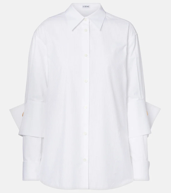  Loewe Loewe Layered Cotton Poplin Shirt 
