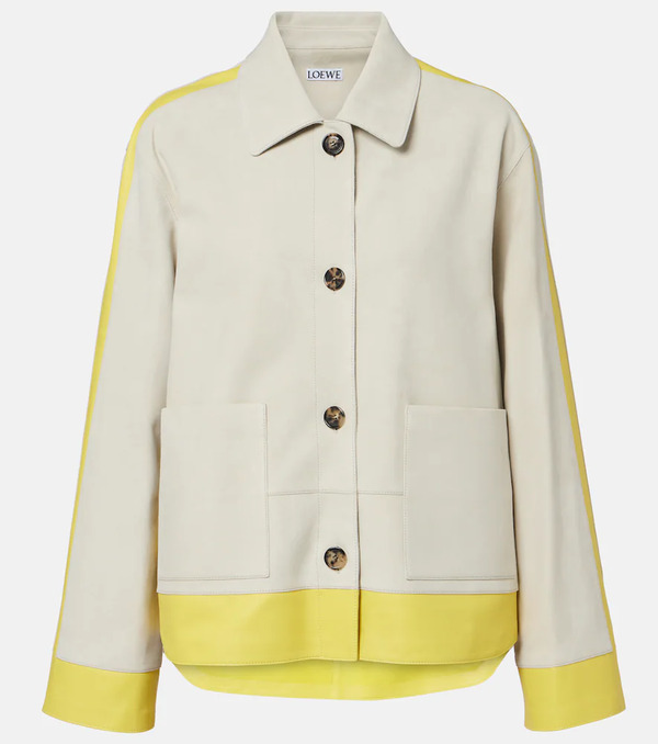  Loewe Loewe Leather-trimmed Suede Jacket 