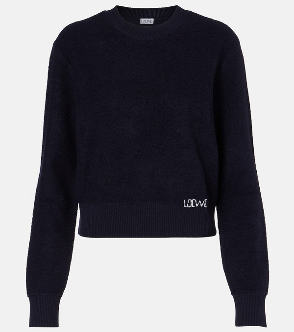  Loewe Loewe Logo Embroidered Wool Sweater 