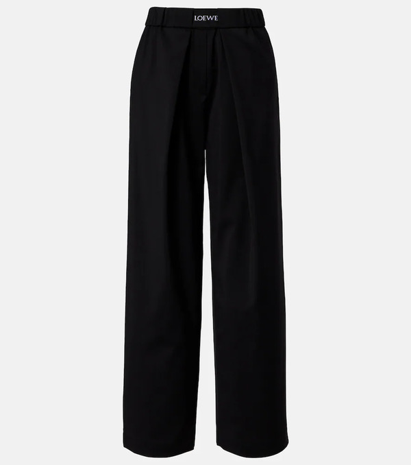  Loewe Loewe Logo Wool Mid-rise Straight Pants 