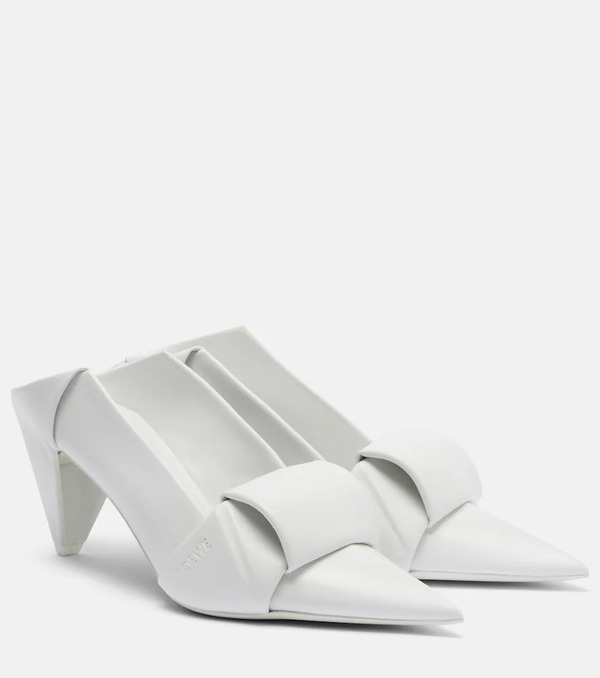  Loewe Loewe Origami Leather Mules 