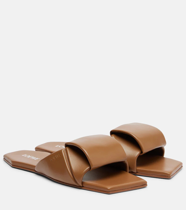  Loewe Loewe Origami Leather Slides 