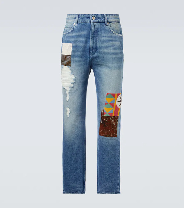  Loewe Loewe Patchwork Straight Jeans 