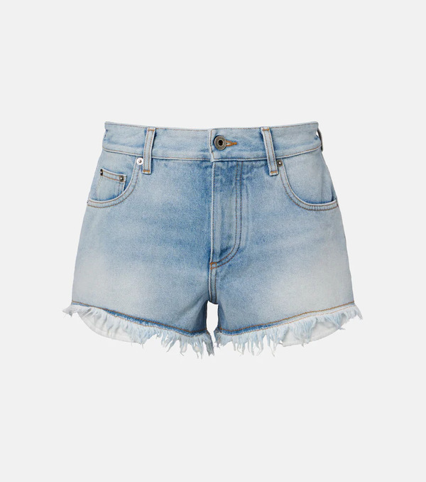 Loewe Loewe Paula's Ibiza Anagram Denim Shorts 