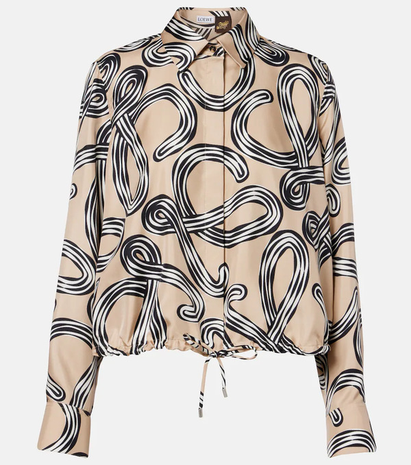  Loewe Loewe Paula's Ibiza Anagram Silk Shirt 