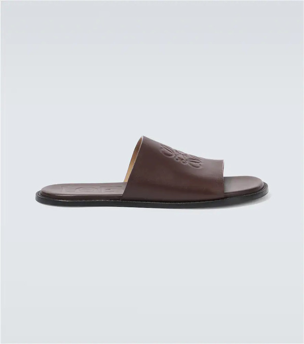  Loewe Loewe Paula's Ibiza Flex Anagram Leather Slides 