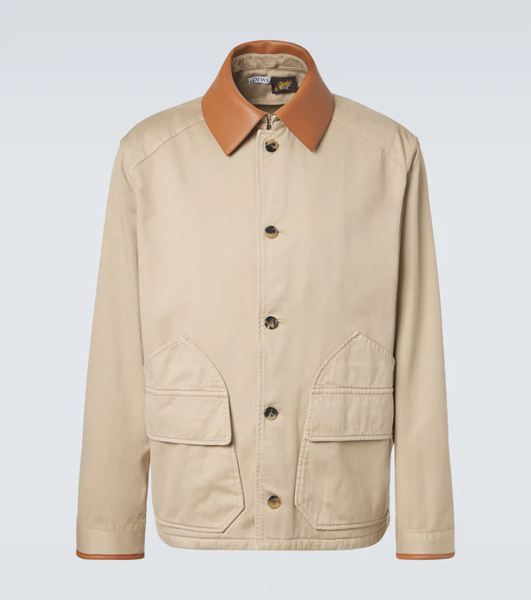 Loewe Loewe Paula's Ibiza Leather-trimmed Cotton Jacket 