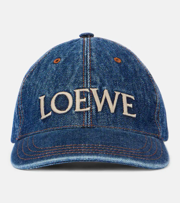  Loewe Loewe Paula's Ibiza Logo Denim Baseball Cap 