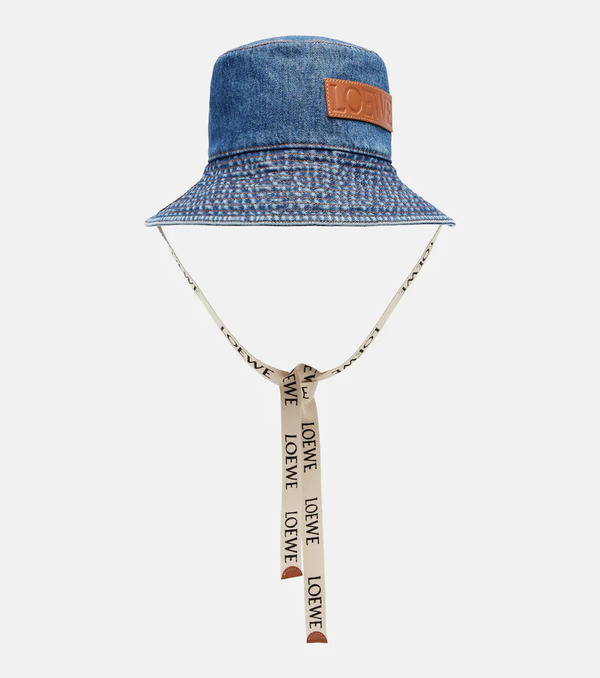  Loewe Loewe Paula's Ibiza Logo Denim Bucket Hat 