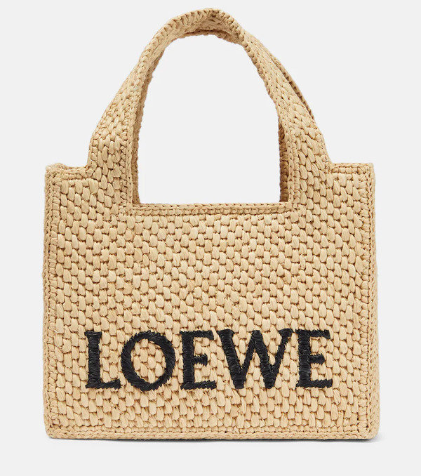  Loewe Loewe Paula's Ibiza Logo Raffia Top-handle Bag 