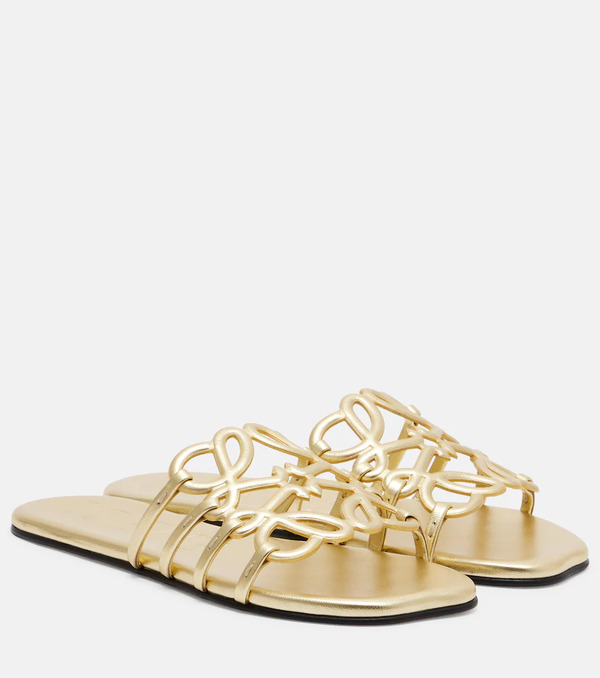  Loewe Loewe Paula's Ibiza Petal Anagram Leather Slides 