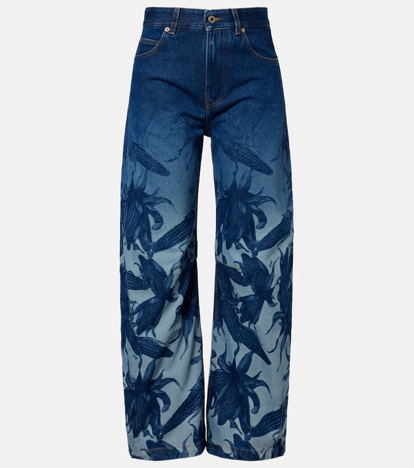  Loewe Loewe Paula's Ibiza Printed Barrel-leg Jeans 