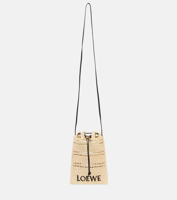  Loewe Loewe Paula's Ibiza Raffia Pouch With Strap 