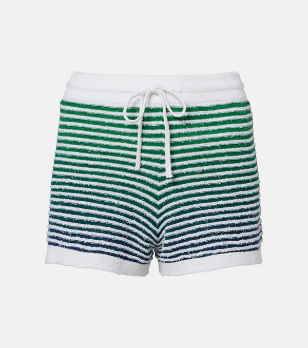  Loewe Loewe Paula's Ibiza Striped Cotton-blend Shorts 