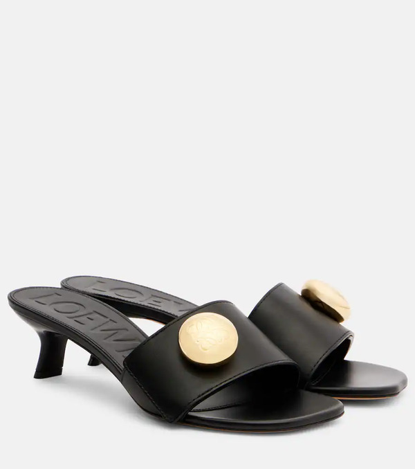  Loewe Loewe Pebble 45 Leather Mules 