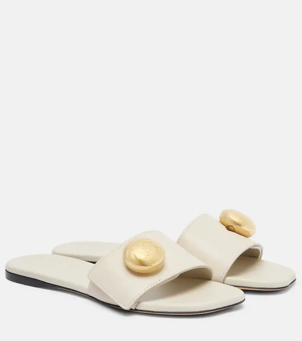  Loewe Loewe Pebble Leather Slides 