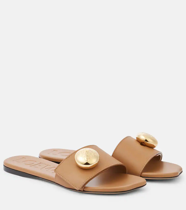  Loewe Loewe Pebble Leather Slides 