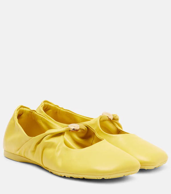  Loewe Loewe Pebble Soft Leather Mary Jane Flats 