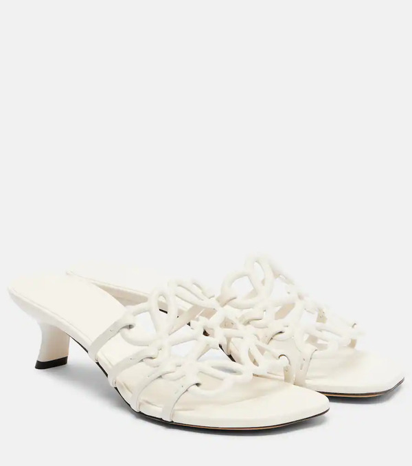  Loewe Loewe Petal Anagram Leather Mules 