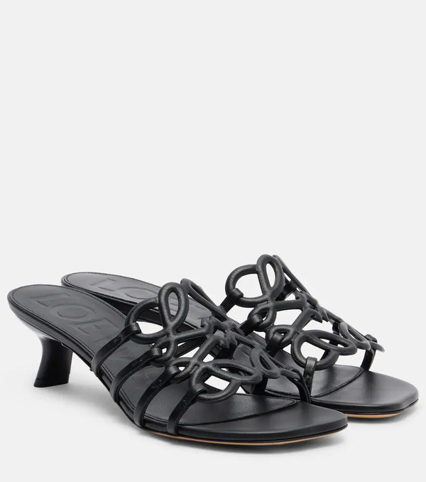  Loewe Loewe Petal Anagram Leather Mules 