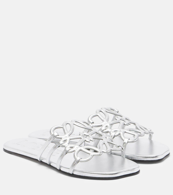  Loewe Loewe Petal Anagram Leather Slides 
