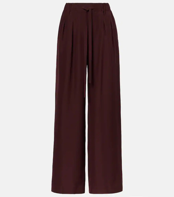  Loewe Loewe Pleated Silk Straight Pants 
