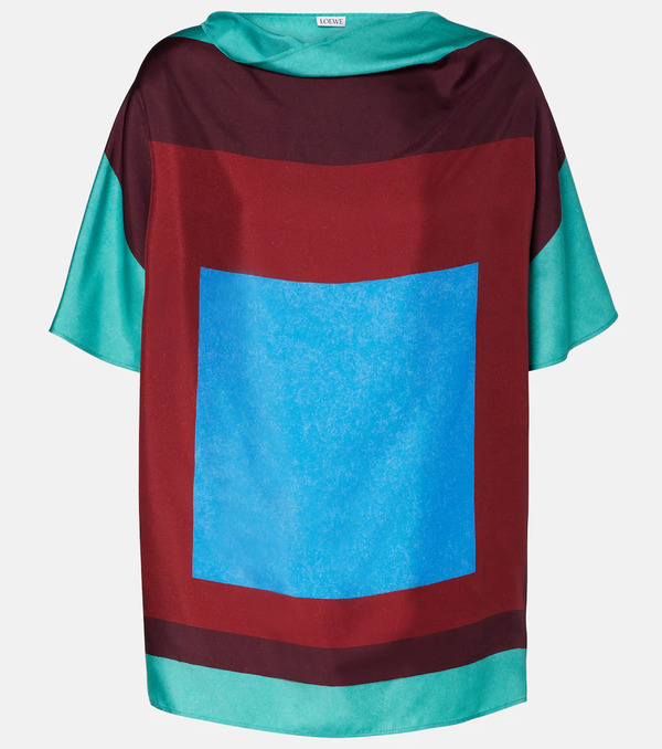  Loewe Loewe Printed Silk Satin Top 