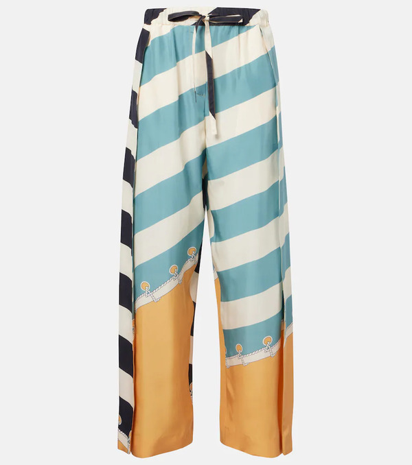  Loewe Loewe Printed Silk Wide-leg Pants 