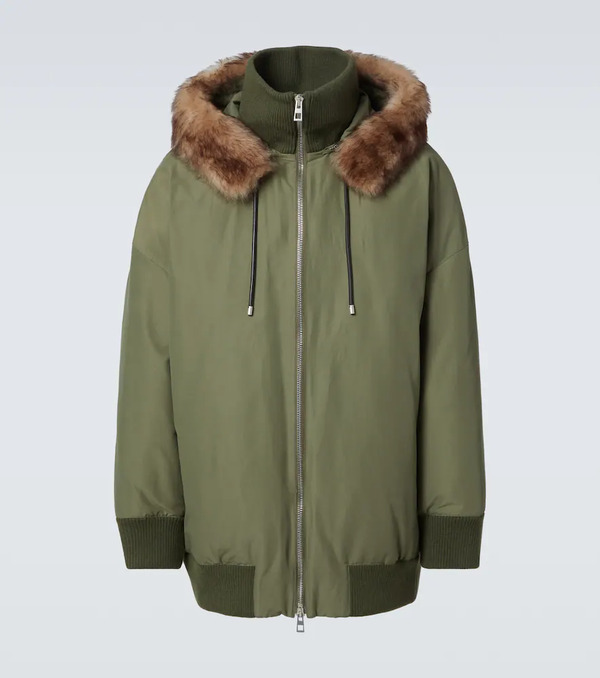  Loewe Loewe Shearling-trimmed Technical Puffer Coat 