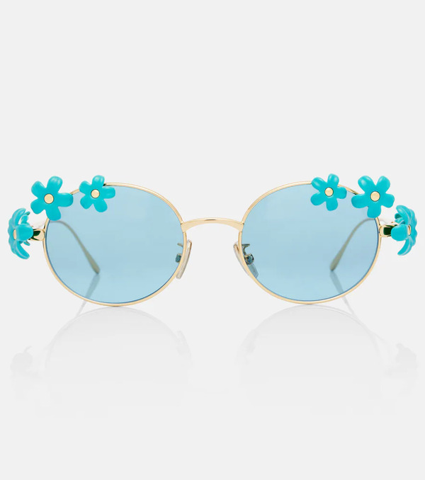  Loewe Loewe Signature Floral Oval Sunglasses 
