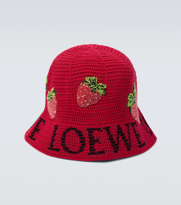  Loewe Loewe Strawberry Beaded Bucket Hat 