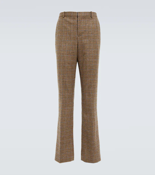  Loewe Loewe X Howl's Moving Castle Checked High-rise Wool Pants 