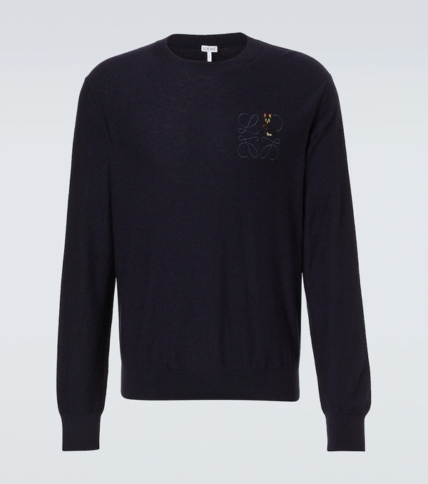  Loewe Loewe X Louis Wain Anagram Wool-blend Sweater 
