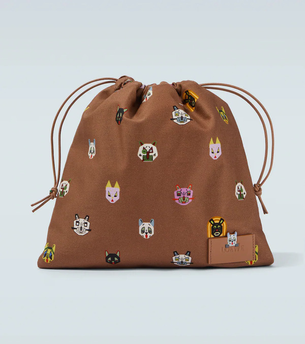  Loewe Loewe X Louis Wain Cats Leather-trimmed Pouch 