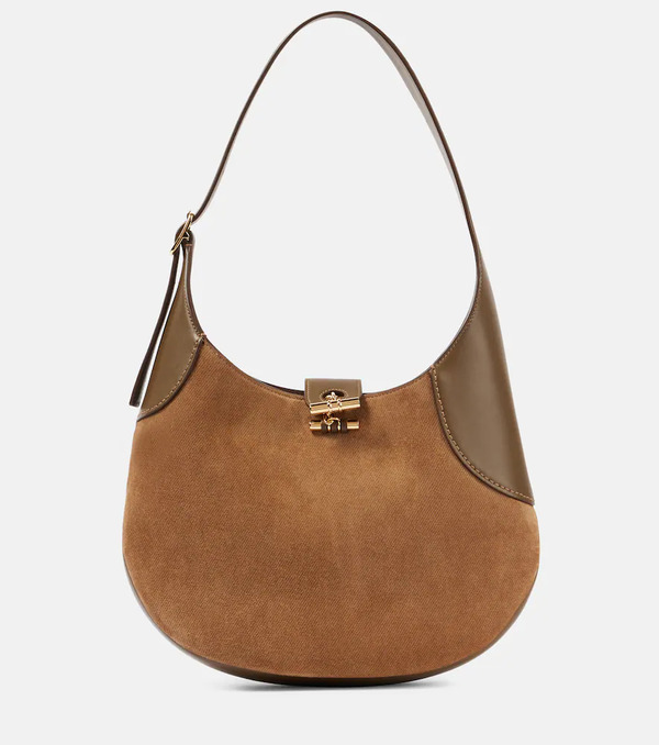  Loro Piana Loro Piana Bobbin Medium Leather Shoulder Bag 