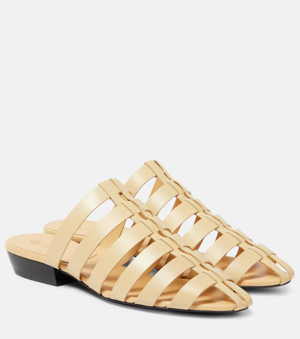  Loro Piana Loro Piana Kaede Leather Mules 