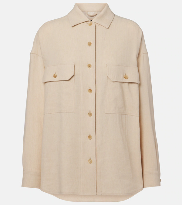  Loro Piana Loro Piana Linen And Wool Shirt 