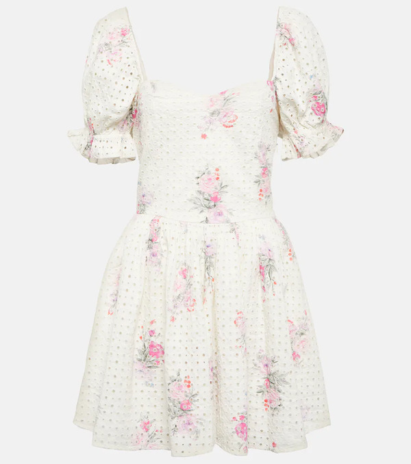 Loveshackfancy Loveshackfancy Altima Floral Cotton Minidress 