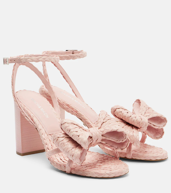  Mach & Mach Mach & Mach Cadeau Raffia-effect Sandals 
