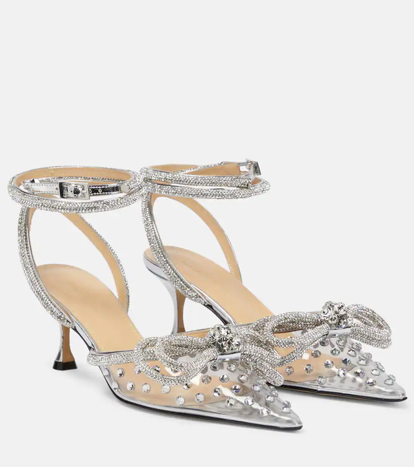  Mach & Mach Mach & Mach Double Bow Embellished Pvc Pumps 