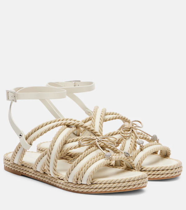  Mach & Mach Mach & Mach Embellished Woven Sandals 