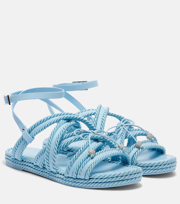  Mach & Mach Mach & Mach Embellished Woven Sandals 