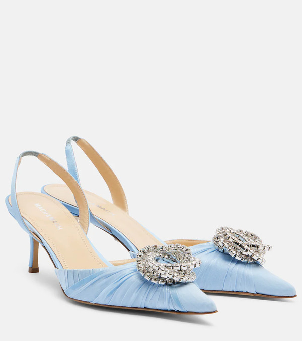  Mach & Mach Mach & Mach Galaxy Embellished Organza Slingback Pumps 