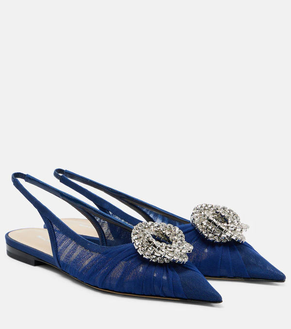  Mach & Mach Mach & Mach Galaxy Embellished Slingback Flats 