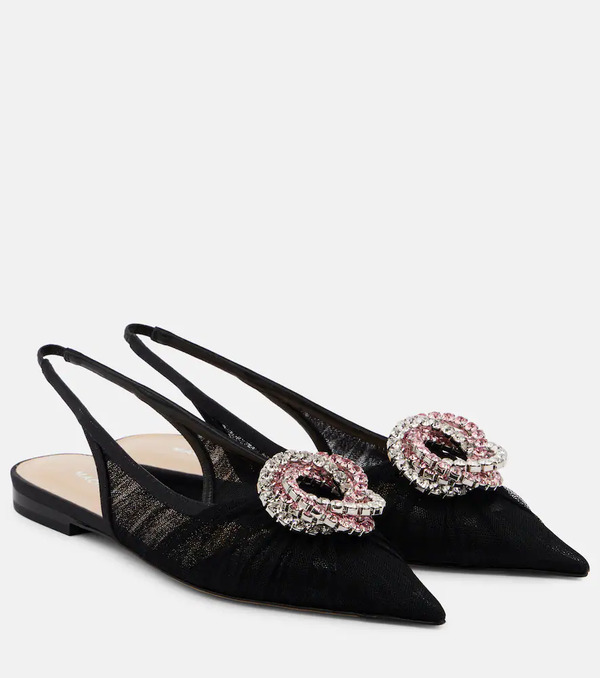  Mach & Mach Mach & Mach Galaxy Tulle Slingback Flats 